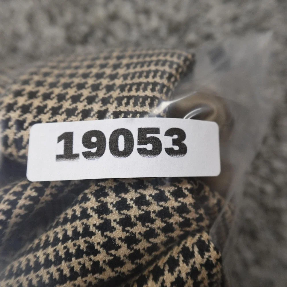 Jos‎ A Bank Blazer Mens 42L Brown Silk Camel Hair Houndstooth Sport Coat Jacket